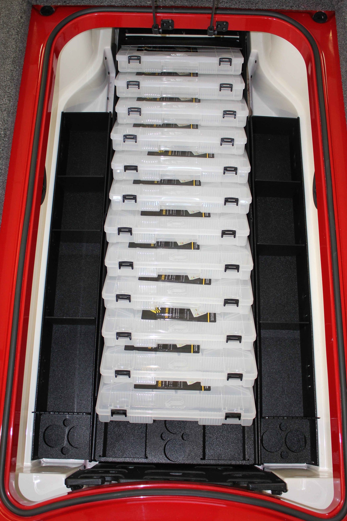 NPDRANG0005 2015-2021 Ranger® Z521C/L ANGLED FRONT DECK CENTER COMPARTMENT TACKLE STORAGE TRAY SYSTEM