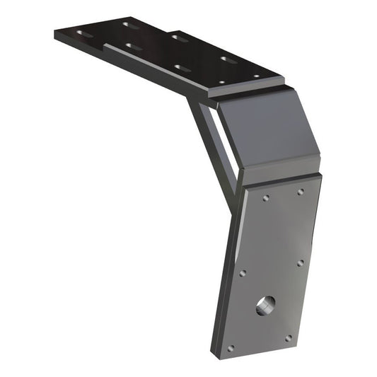 Power-Pole Deck Mount - 13" Aft - 11" Drop - Black [PK-D-13-11-U-BK]