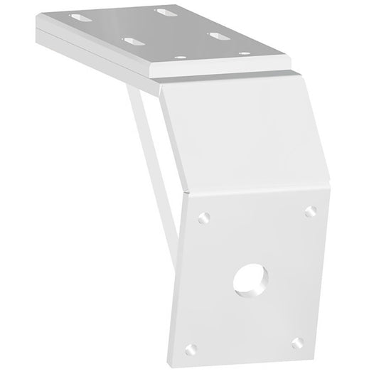 Power-Pole Deck Mount - 8" Aft - 6" Drop - White [PK-D-8-6-U-WT]