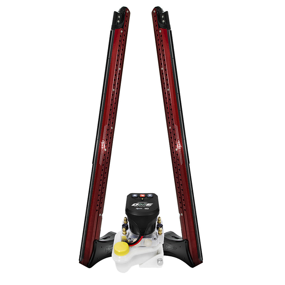 Power-Pole Blade ONE Pump BLS Shallow Water Anchor System - 10' - Dual Blade - Red [PP-2-BLS-10-RD]