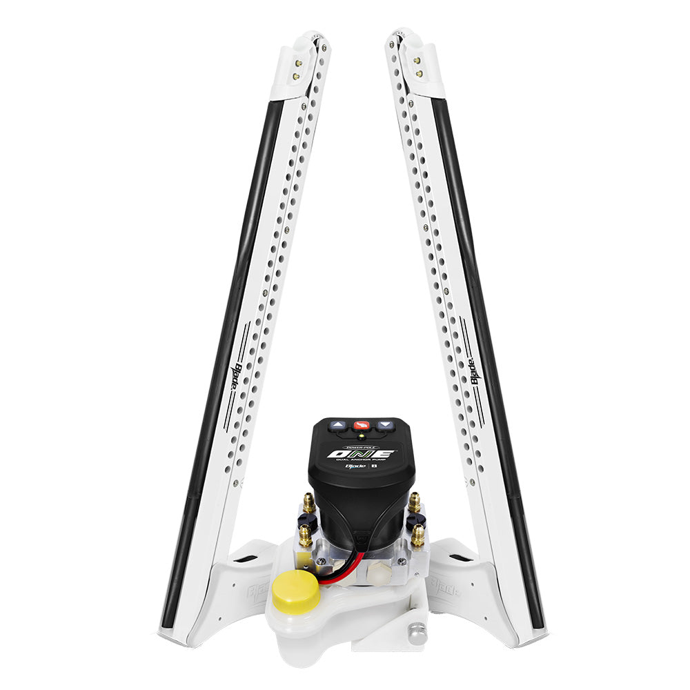 Power-Pole Blade ONE Pump BLS Shallow Water Anchor System - 8' - Dual Blade - White [PP-2-BLS-8-WT]