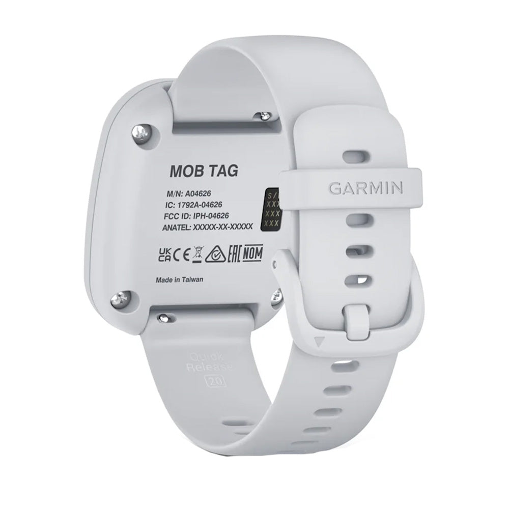 Garmin MOB Tag w/White Quick Release Band [010-02908-30] - POSEIDON ELECTRONICS