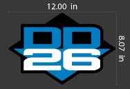 DD26 Fishing Carpet Decal 12" x 8"