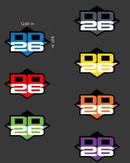 DD26 Fishing Carpet Decal 12" x 8"