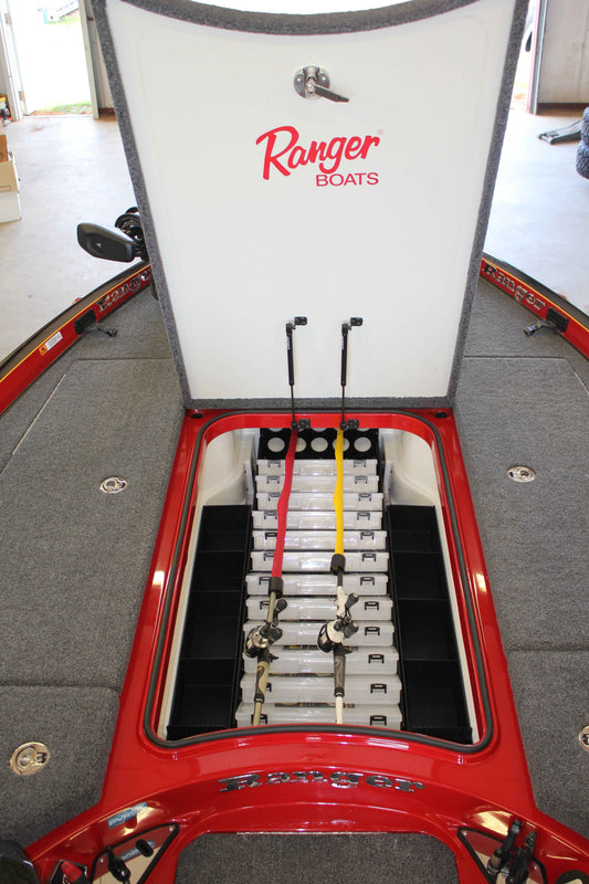 NPDRANG0005 2015-2021 Ranger®  Z521C/L ANGLED FRONT DECK CENTER COMPARTMENT TACKLE STORAGE TRAY SYSTEM