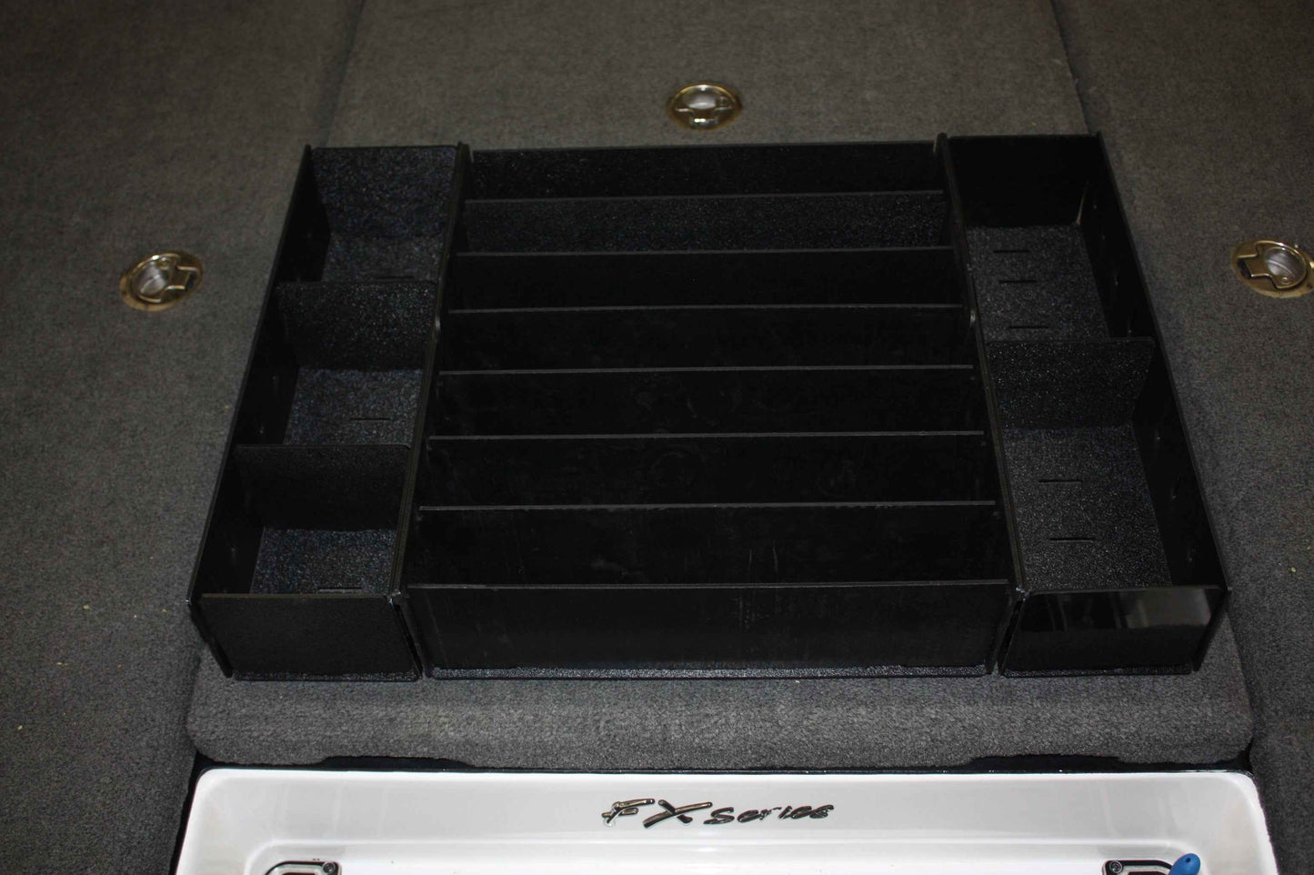 NPDSK0012 Skeeter®  2010 ZX 225, 2012-2014 ZX20/21, 2014-2016 FX, 2009-2011 ZX200 FRONT DECK COMPARTMENT 2 TRAY SYSTEM