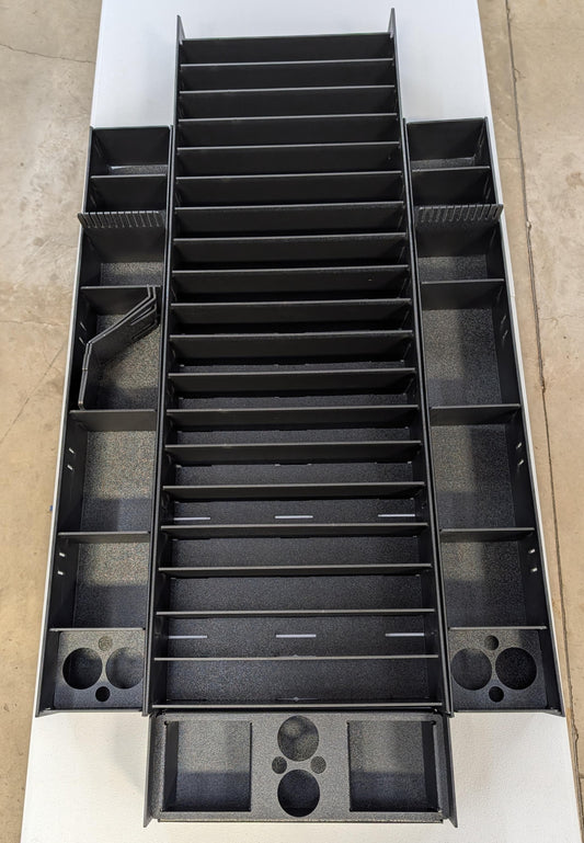 NPDRANG0028 2015-2021 Ranger® Z521 C/L   FRONT DECK CENTER COMPARTMENT TACKLE STORAGE TRAY SYSTEM