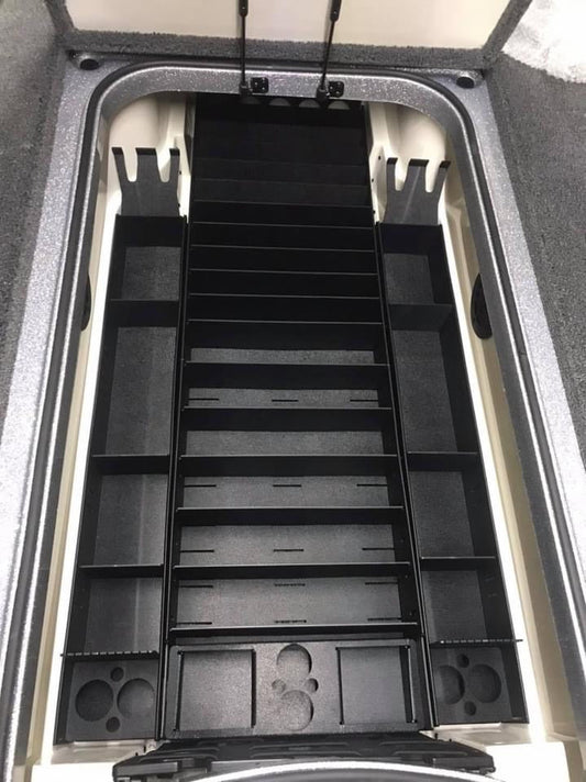 NPDRANG0028 2015-2021 Ranger® Z521 C/L   FRONT DECK CENTER COMPARTMENT TACKLE STORAGE TRAY SYSTEM