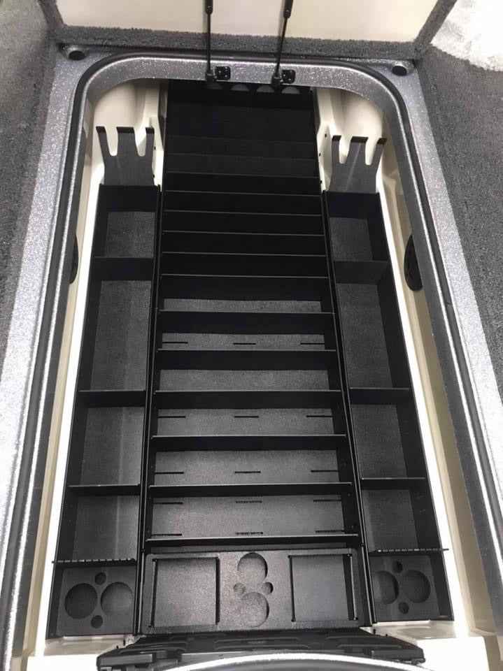 NPDRANG0028 2015-2021 Ranger® Z521 C/L   FRONT DECK CENTER COMPARTMENT TACKLE STORAGE TRAY SYSTEM