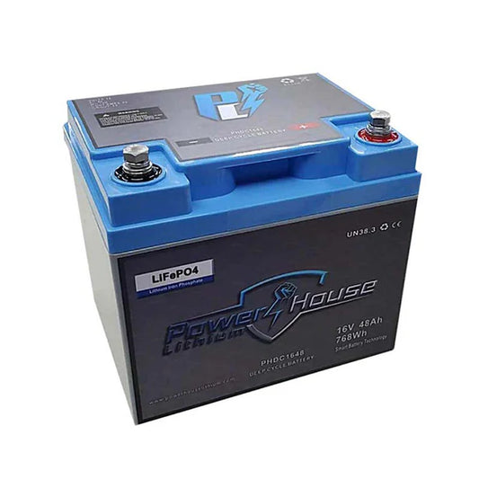 PowerHouse Lithium 16V 48Ah Deep Cycle Battery      (2 Devices)